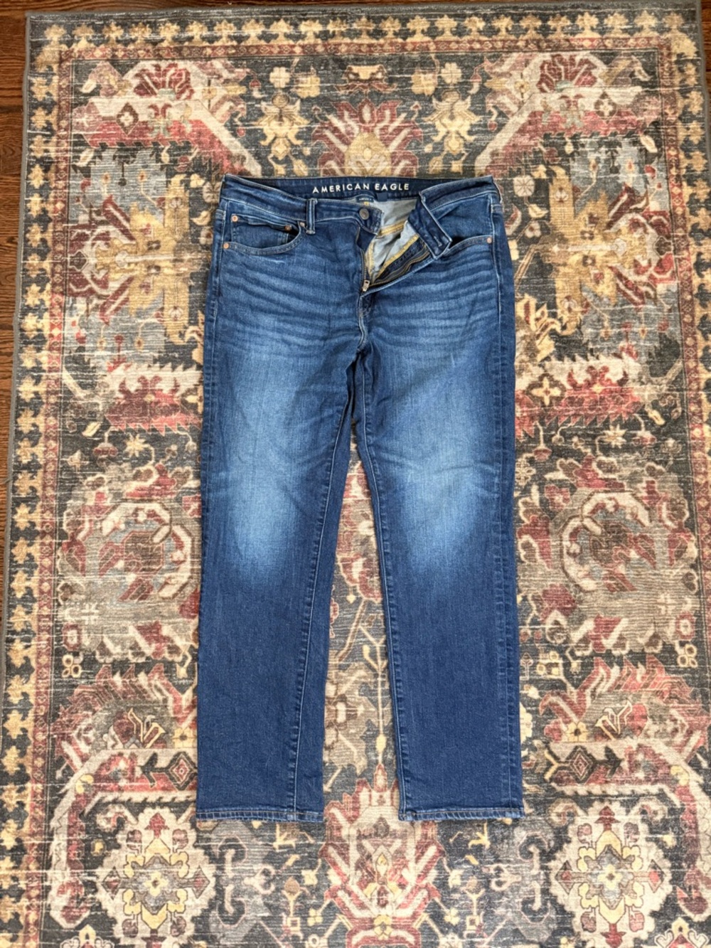 American Eagle Outfitters Men’s Dark Blue Slim Straight Jeans